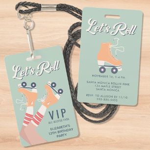 Badge Invitation VIP pour une fête d'anniversaire de rol