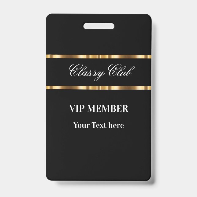 Badge Invité du Club des Membres VIP Classy (Avant)