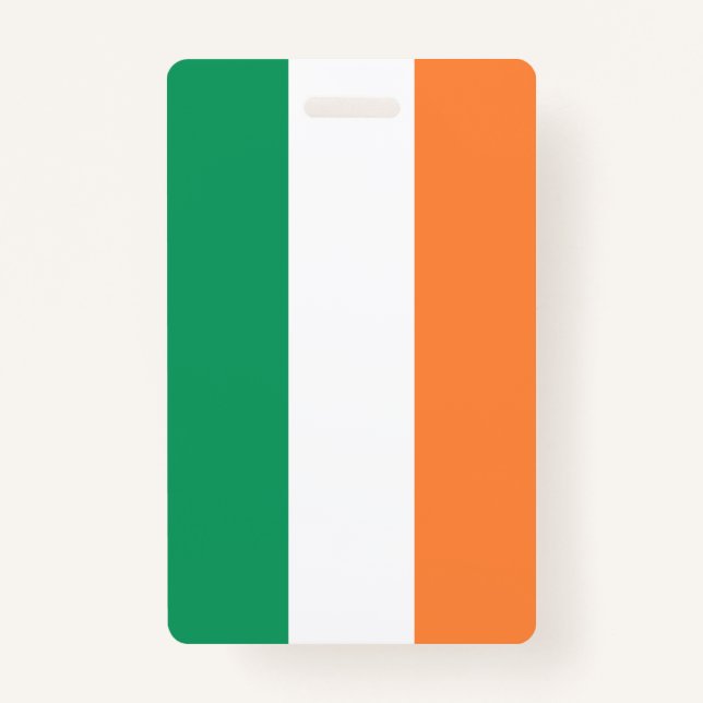Badge Irlande National Flag, standard irlandais, bannièr (Devant)