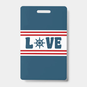 Badge J'adore le design nautique