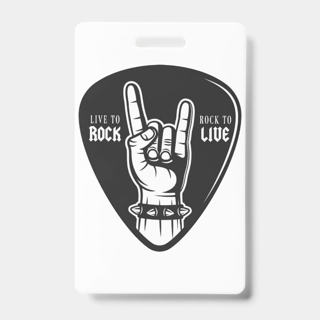 Badge J'adore le rock (Avant)