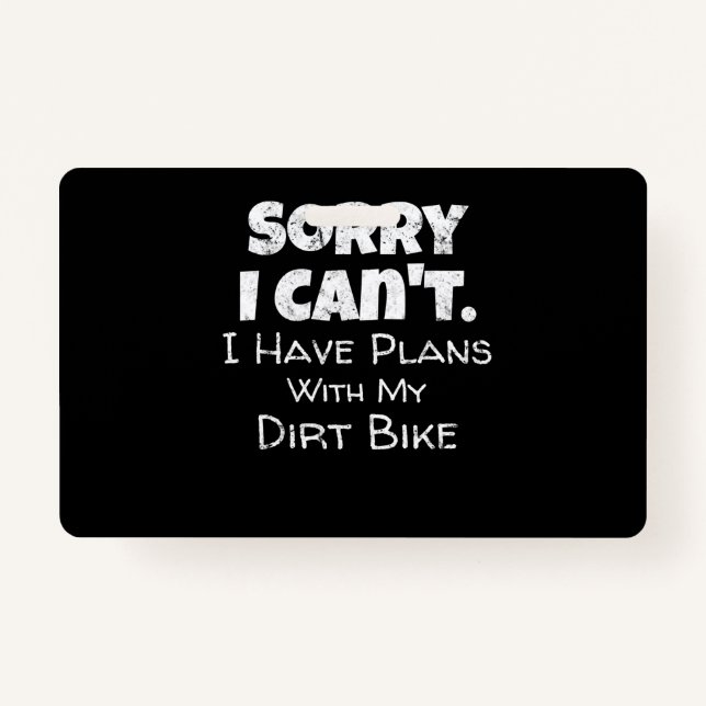 Badge J'Ai Des Plans Avec Mon Dirt Vélo Cadeau (Devant)