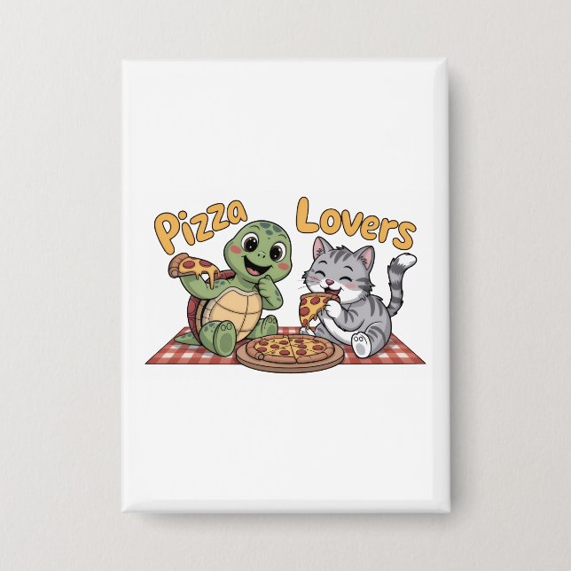 Badge J'aime trop la pizza  (Recto)