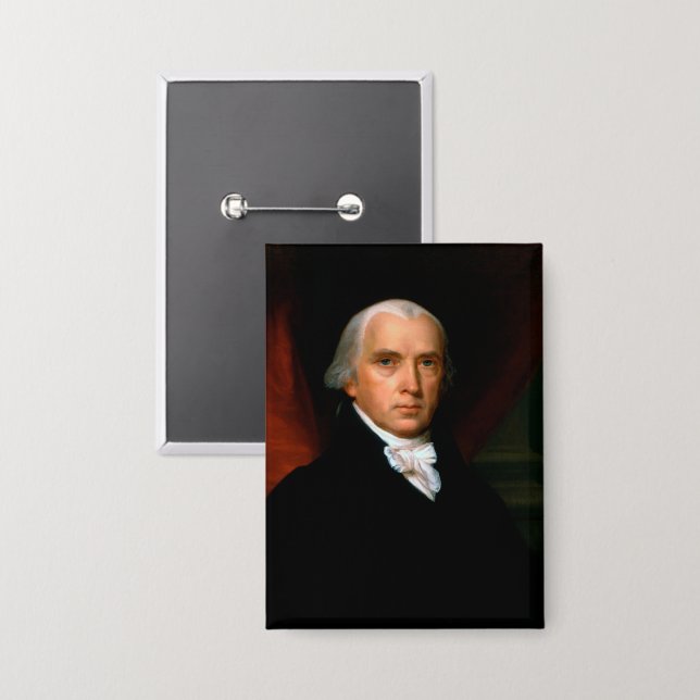 Badge James Madison 4e Président : Amérique coloniale (Recto/Verso)