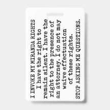 J'Appelle Mes Droits Miranda/Je Ne Consent Pas