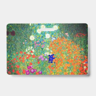 Badge Jardin de fleurs de Gustav Klimt