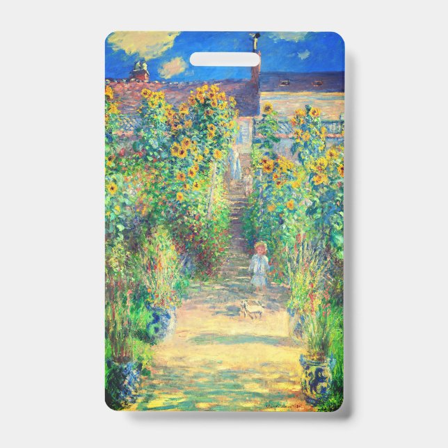 Badge Jardin de fleurs de Monet (Avant)