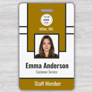 Badge Jaune Carte d'identité professionnelle de l'ent