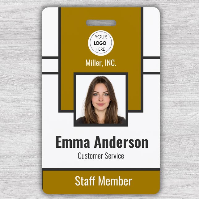 Badge Jaune  | Carte d'identité professionnelle de l'ent (Créateur téléchargé)