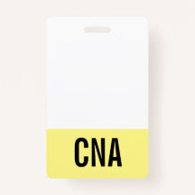 Badge Jaune CNA double face
