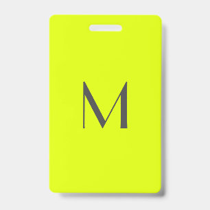 Badge jaune fluorescent - ajouter monogramme