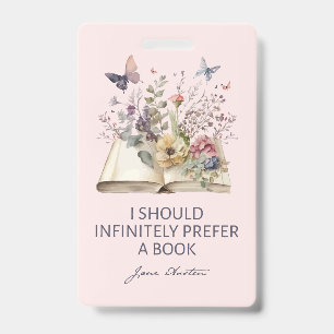Badge Je devrais infiniment préférer un livre II - Jane 