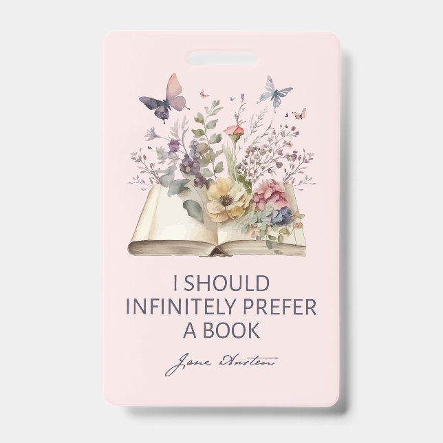 Badge Je devrais infiniment préférer un livre II - Jane  (Avant)