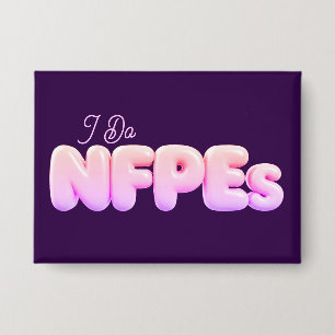 Badge "Je fais des NFPEs" Bouton Rose et Violet