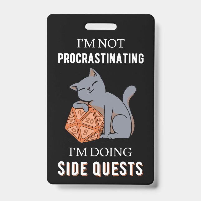 Badge Je ne procrastine pas, je fais des quêtes secondai (Avant)