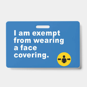Badge Je suis dispensé de porter une couverture faciale