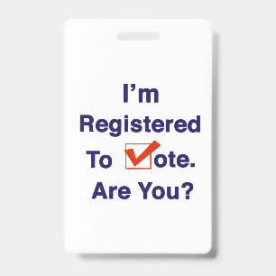 Badge Je suis inscrit sur les listes électorales 2026