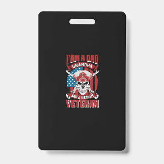 Badge je suis papa grand-père et un vétéran du vietnam