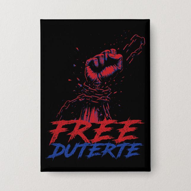 Badge Je Suis Pour Duterte Free DU30 Free Duterte (Recto)