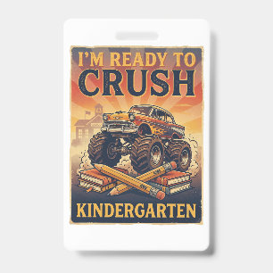 Badge Je suis prêt à déchirer la maternelle