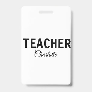 Badge Je suis professeur d'école Collègeajoutez votre no