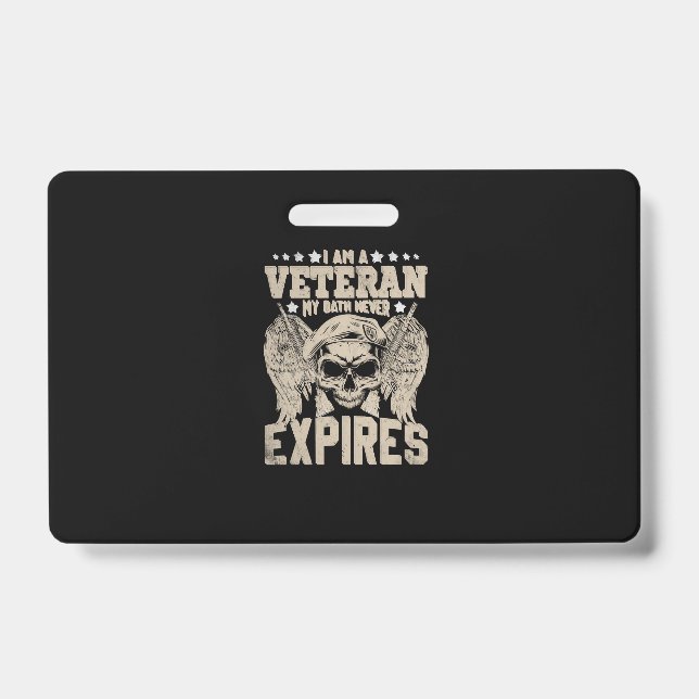 Badge je suis un ancien combattant mon serment n'expire  (Avant)