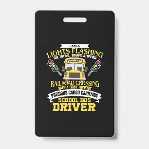 Badge je suis un chauffeur de bus scolaire cadeau de ren