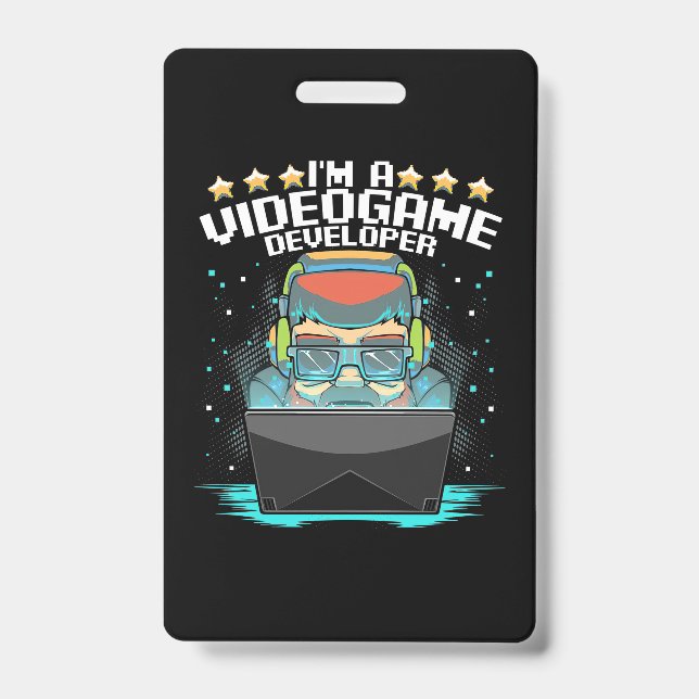 Badge Je Suis Un Développeur De Jeu Vidéo (Avant)