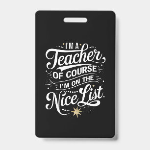 Badge Je Suis Un Enseignant Je Suis Sur La Liste Des Gen