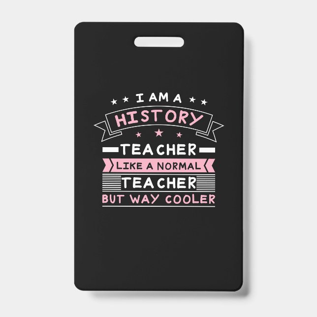Badge Je suis un professeur d'histoire (Avant)