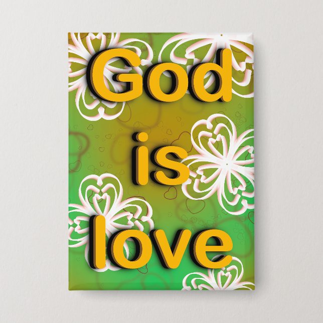 Badge Jeter Oreiller Dieu est amour (Recto)