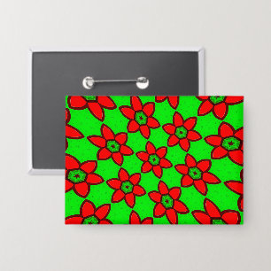 Badge Joli Motif de fleurs Abstraites
