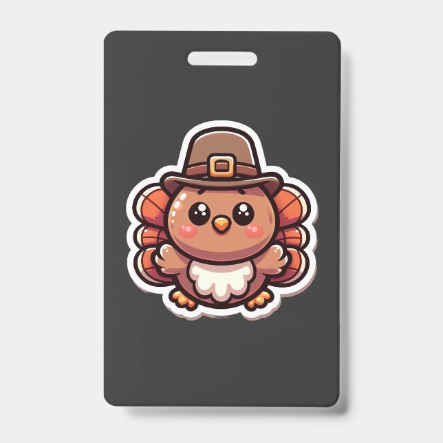Badge Jolie dindon trottin' (Avant)
