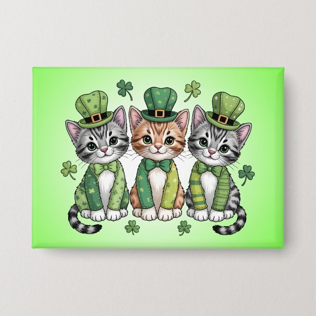 Badge Jolis chatons de la Saint-Patrick-47474 (Recto)