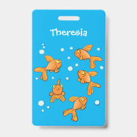 Jolis poissons rouges orange sur une illustration