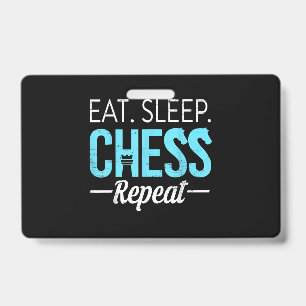 Badge Joueur de plateau de jeu d'échecs pour enfants gar