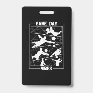Badge Joueur de volley-ball Vibes de jour de match