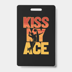 Badge Joueur de Volleyball   Kiss My Ace