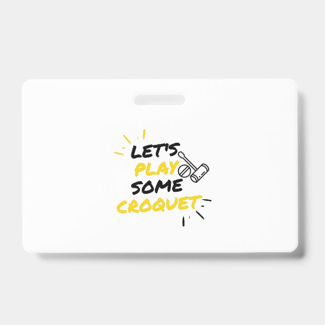 Badge Joueur du Croquet (Avant)