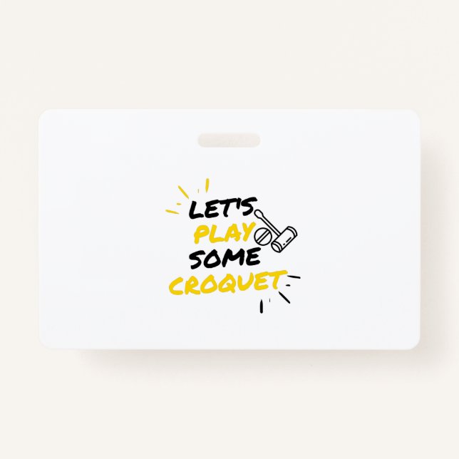 Badge Joueur du Croquet (Devant)