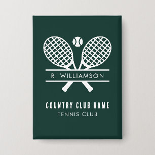 Badge Joueurs de tennis et nom de club de country Green