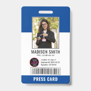 Badge Journaliste Passe Photo ID