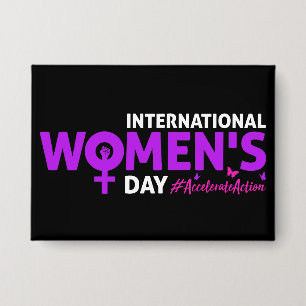 Badge Journée internationale de la femme 2025 Accélérer 