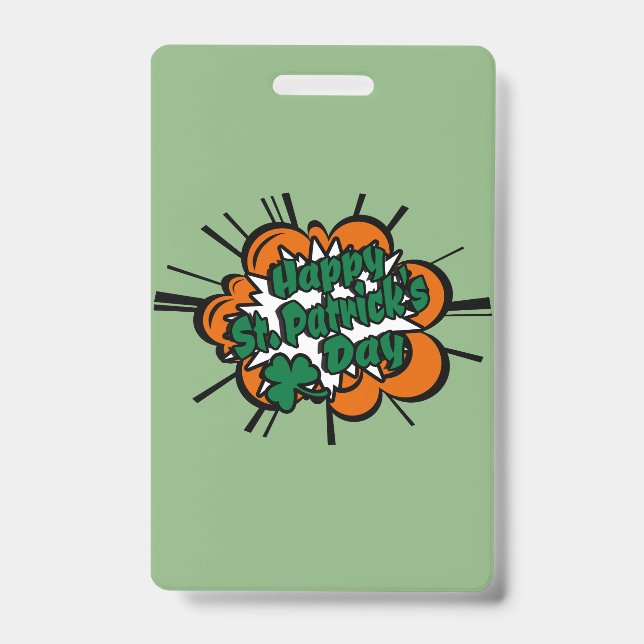Badge Joyeuse Saint-Patrick (Avant)