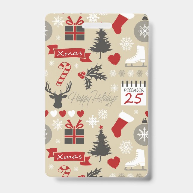 Badge Joyeuses fêtes (Avant)