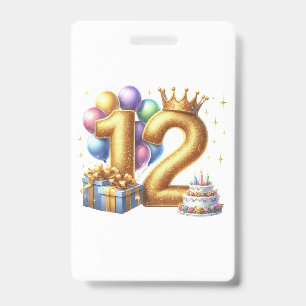 Badge Joyeux 12e anniversaire