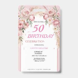 Badge Joyeux Anniversaire Fleurs Roses Mignonnes