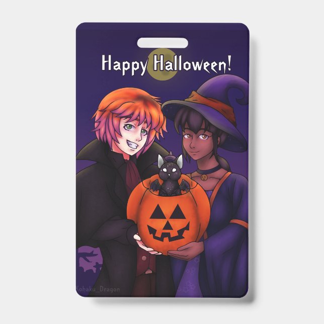 Badge Joyeux costumes d'Halloween (Avant)