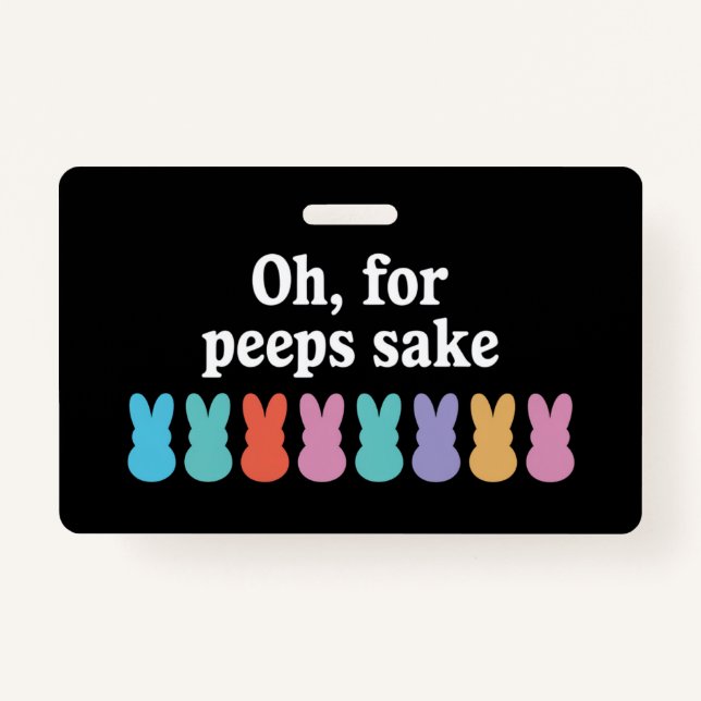 Badge Joyeux Lapin de Pâques Carnaval chrétien religieux (Devant)