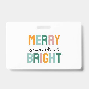 Badge Joyeux Noël Classique Unique Minimaliste Simple